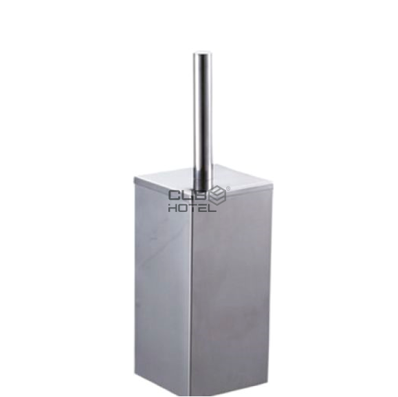 Brushed stainless steel square toilet brush
